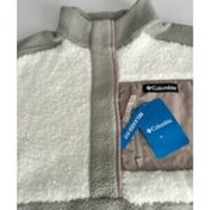 Ladies Columbia Lodge Sherpa 1/4 snap Pullover - NWT - L - Great Gift!